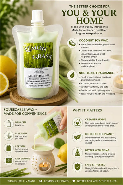Lemon grass squeezable wax melt
