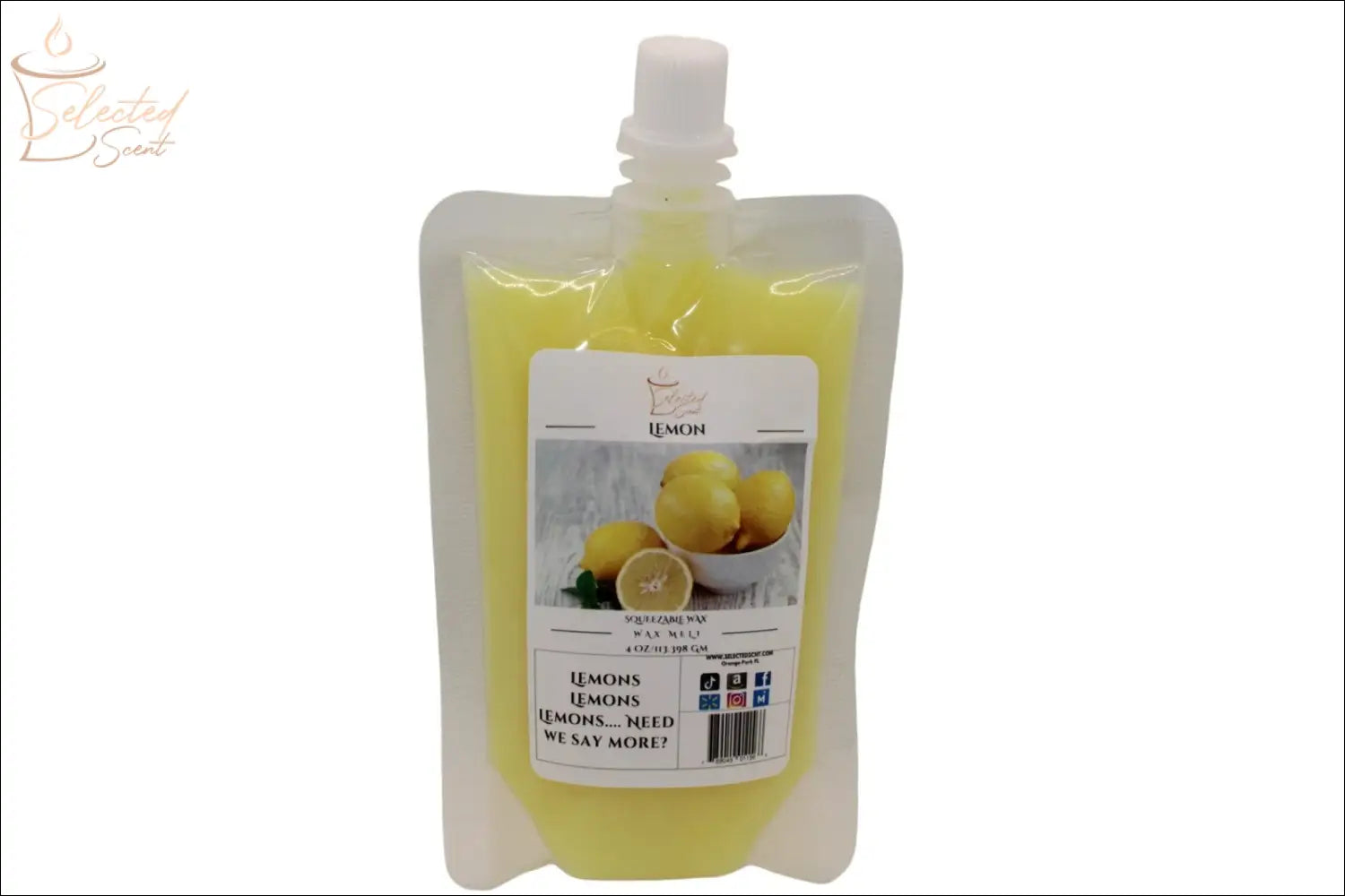 Selected Scent lemon fragrance pouch with long lasting lemon fragrance for fresh scent