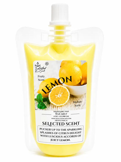 Lemon squeezable wax melt long lasting fragrance - 4 ounces