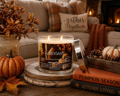 Mahogany marbled 8 ounce candle