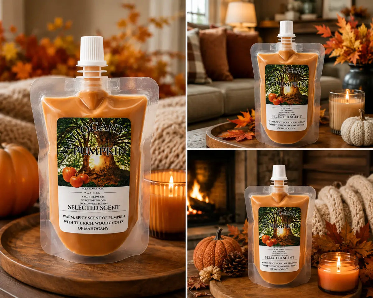 Mahogany pumpkin squeezable wax melt