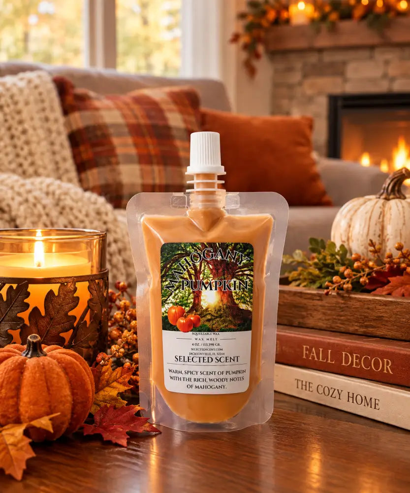 Mahogany pumpkin squeezable wax melt