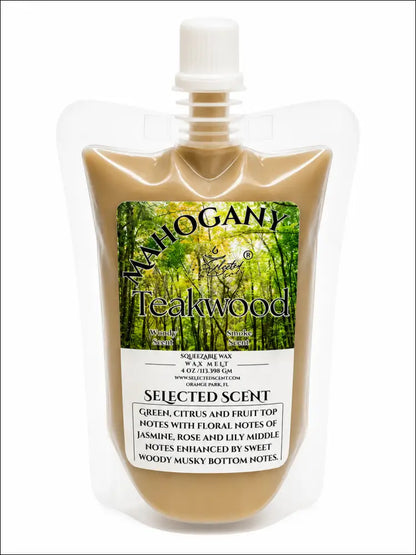 Mahogany teakwood squeezable wax melt - 4 ounces