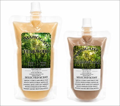 Mahogany teakwood squeezable wax melt