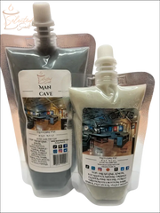 Selected Scent unique squeezable wax tarts in Man Cave scent with resealable spout pouches