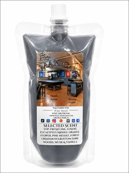 Man cave squeezable wax melt limited edition unique tarts - 8 ounces