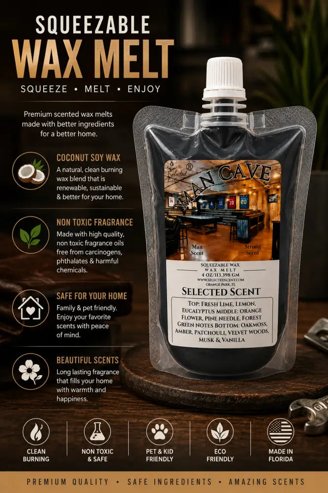 Man cave squeezable wax melt limited edition unique tarts