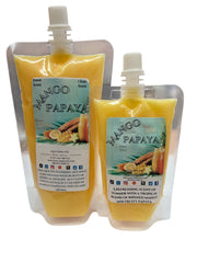 Selected Scent mango papaya all natural wax melts in resealable pouches with tropical fruit fragrance