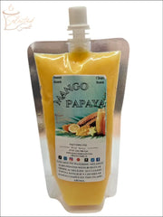 Selected Scent mango papaya all natural wax melts in a resealable pouch with tropical fruit scents