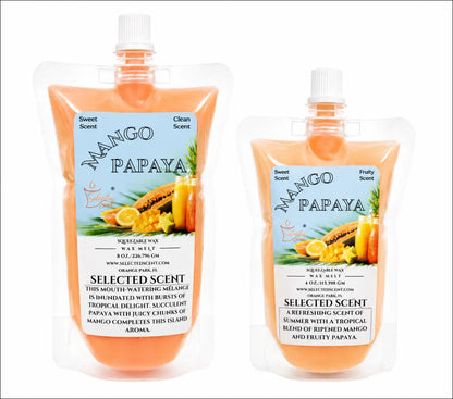 Mango papaya squeezable wax melt all natural melts
