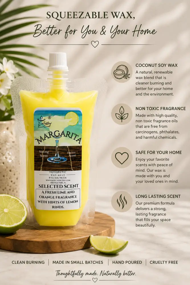 Margarita squeezable wax melt pouch