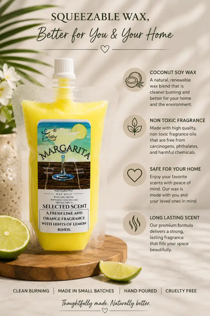 Margarita squeezable wax melt pouch