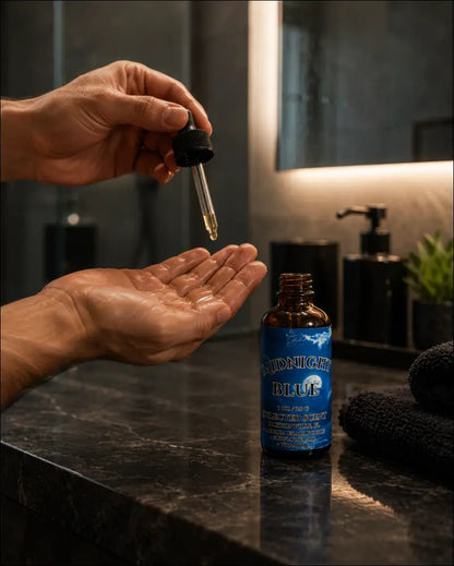 Midnight blue body oil luxurious and hydrating