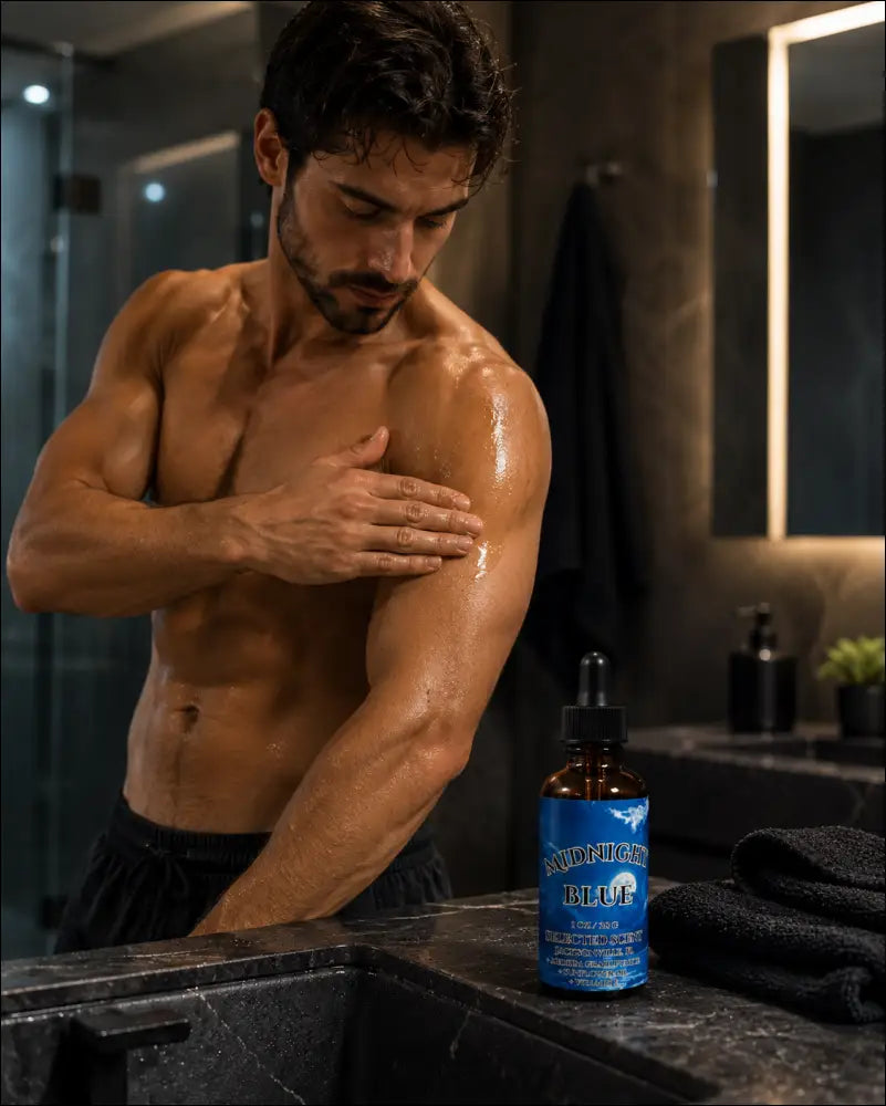 Midnight blue body oil luxurious and hydrating