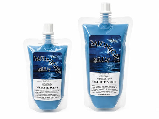 Midnight blue squeezable wax melts – bold sophisticated home fragrance by selected scent
