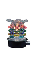 Selected Scent modern plug in wax melt warmer with colorful glass stacked design and black base