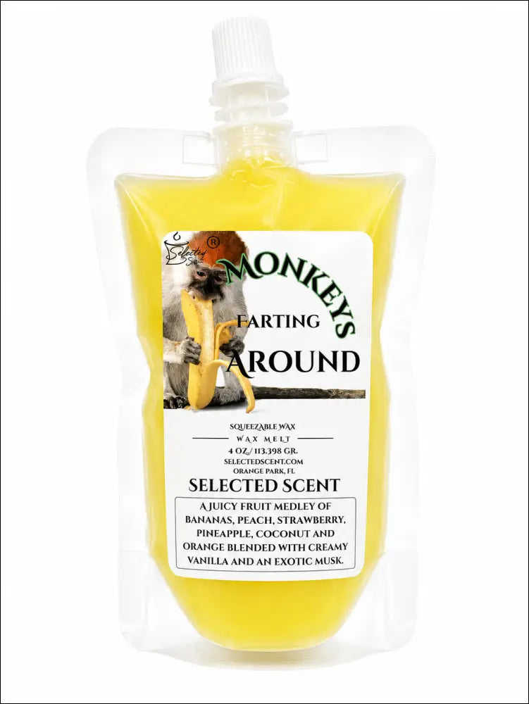 Monkeys farting around squeezable wax melt unique home fragrance product limited edition - 4 ounces
