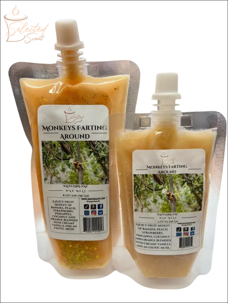 Selected Scent Monkeys Farting Around unique home fragrance product in two refill pouches with natural ingredients