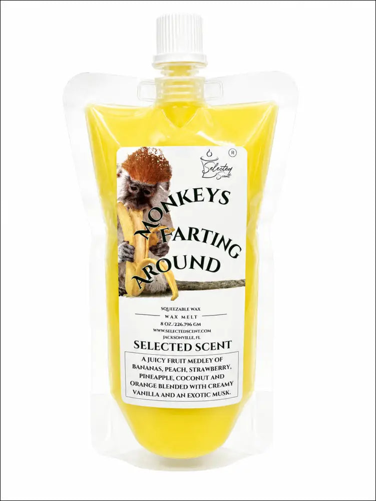 Monkeys farting around squeezable wax melt unique home fragrance product limited edition - 8 ounces