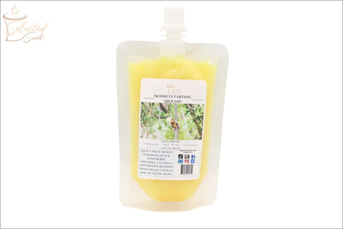 Selected Scent yellow refill pouch for unique home fragrance product with nature-inspired label design