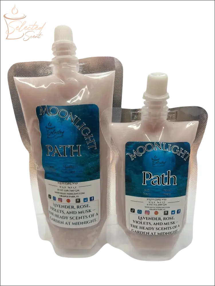 Selected Scent Moonlight Path squeezable wax melts for home with lavender rose violets and musk scent