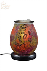 Selected Scent Electric Decorative Warmer with colorful mosaic glass design and black base