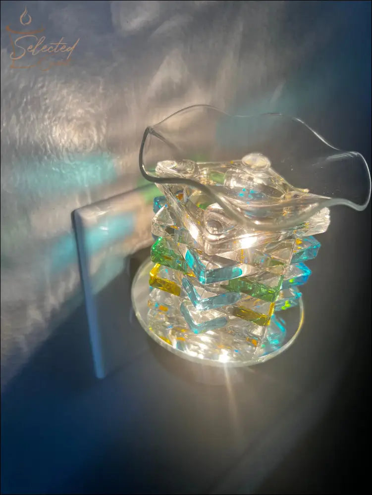 Multi Color Glass Circular Modern Plug In Warmer For Wax Melts