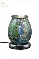 Selected Scent electric decorative warmer with mosaic glass design and metallic base