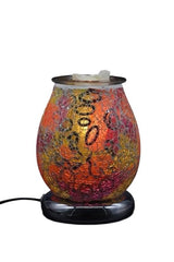 Selected Scent Electric Decorative Warmer with colorful mosaic glass design and black base
