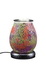 Selected Scent electric decorative warmer with colorful mosaic glass design and black base