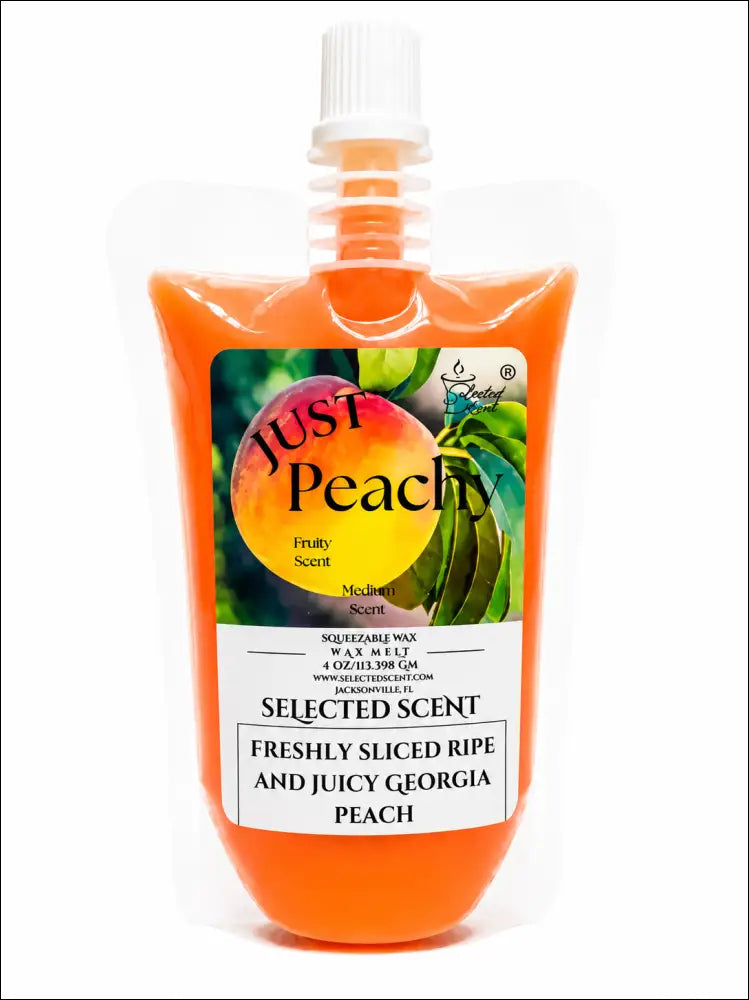 Just peachy squeezable wax melt long lasting fragrance - 4 ounces