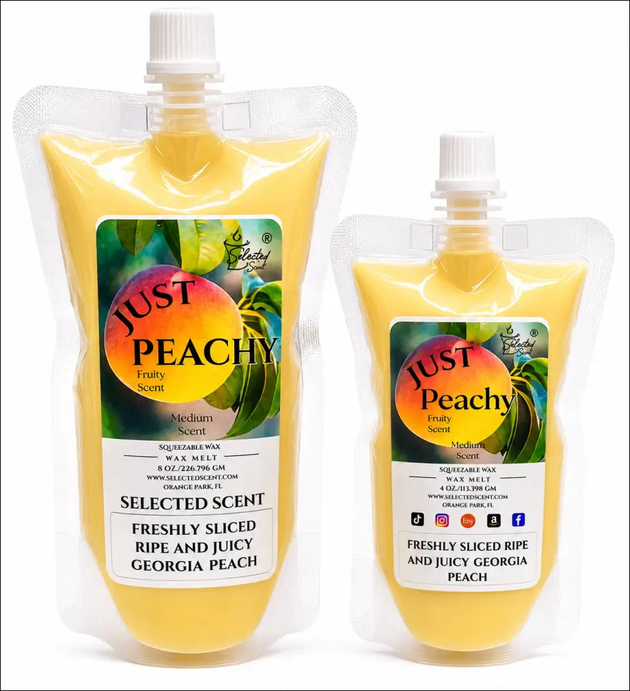 Just peachy squeezable wax melt long lasting fragrance