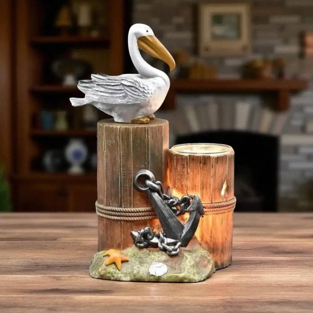 Pelican on a pier wax and oil warmer electric decorative