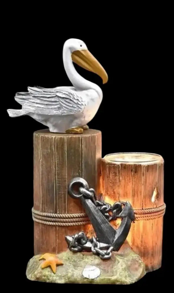 Pelican on a pier wax and oil warmer electric decorative