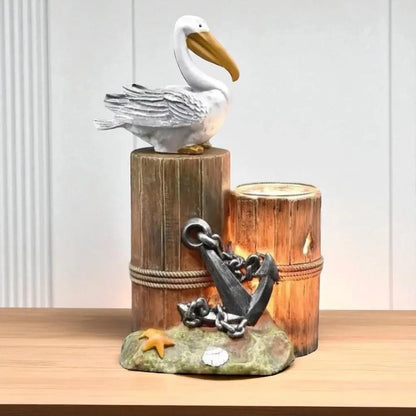 Pelican on a pier wax and oil warmer electric decorative