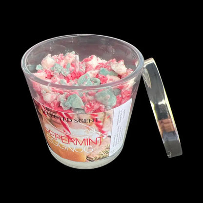 Peppermint eggnog 8 ounce candle