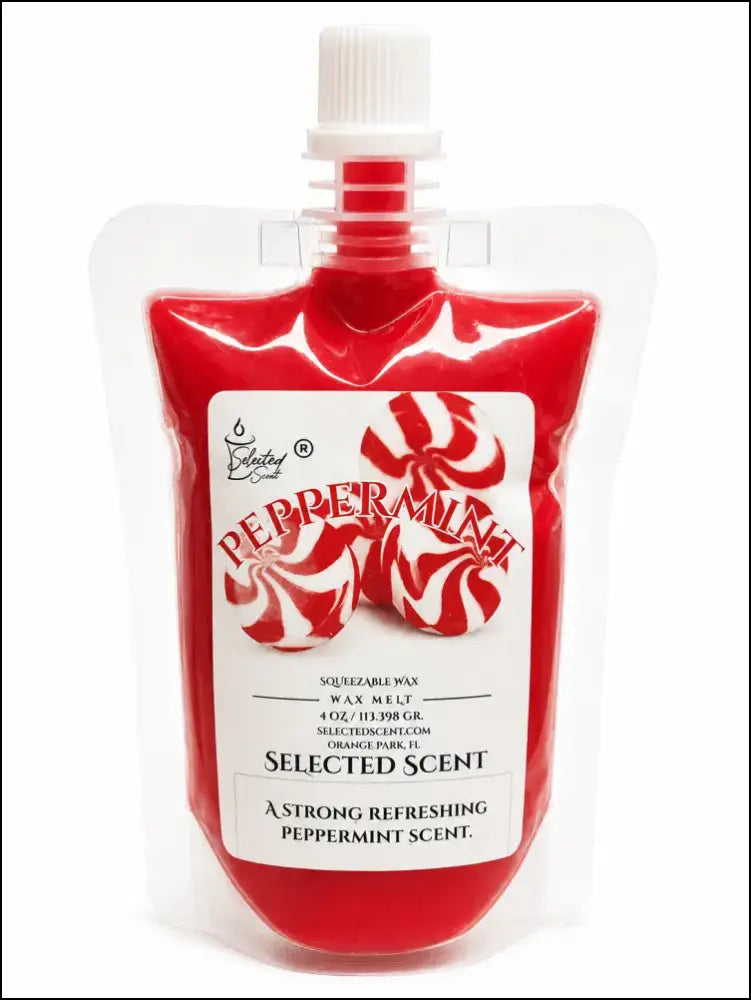 Peppermint squeezable wax melt all natural melts - 4 ounces