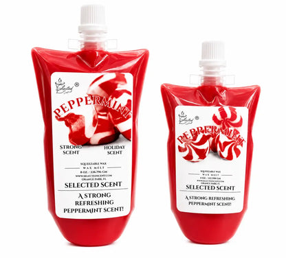 Peppermint squeezable wax melt all natural melts
