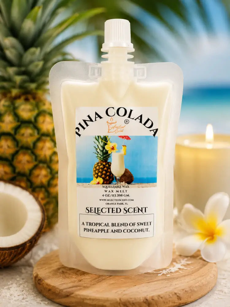 Pina colada squeezable wax melts selected scent