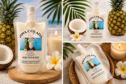 Pina colada squeezable wax melts selected scent