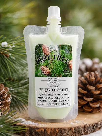 Pine tree squeezable wax melt long lasting fragrance