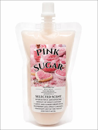 Pink sugar squeezable wax melt - 8 ounces