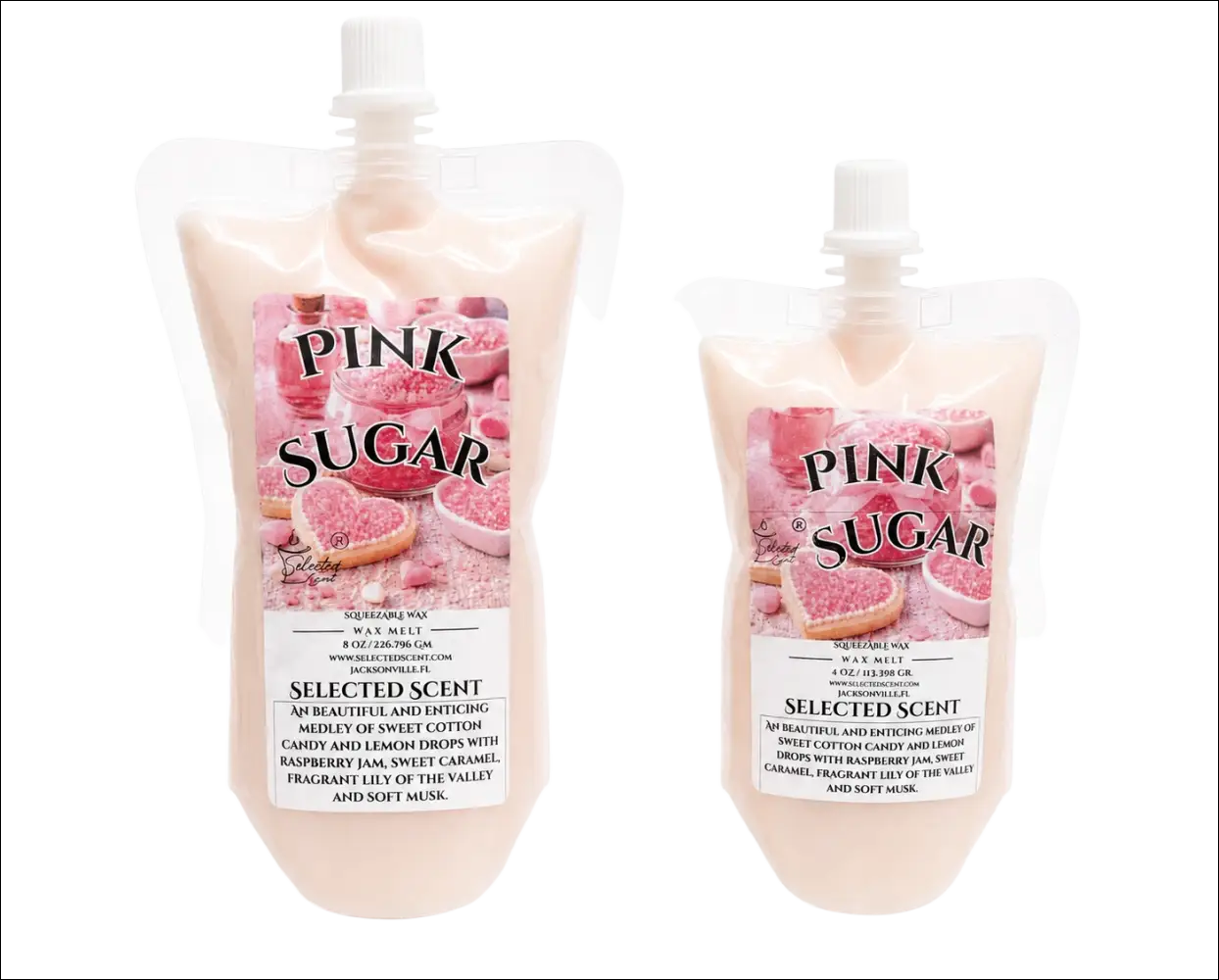 Pink sugar squeezable wax melt
