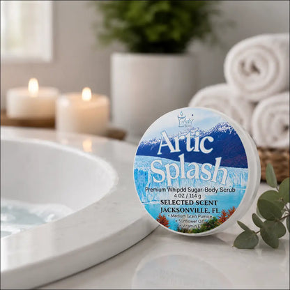 Premium artic splash whipped sugar body scrub