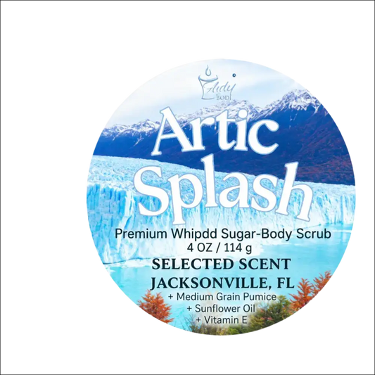 Premium artic splash whipped sugar body scrub