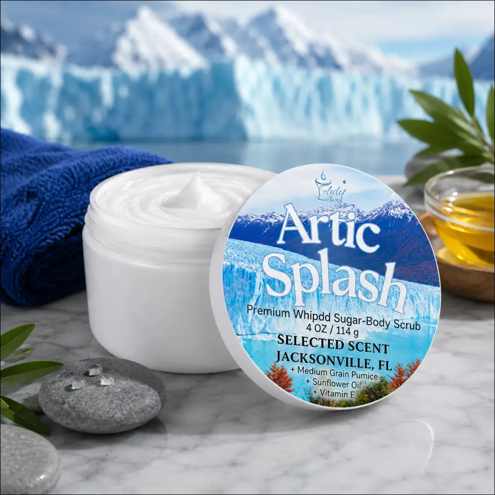 Premium artic splash whipped sugar body scrub