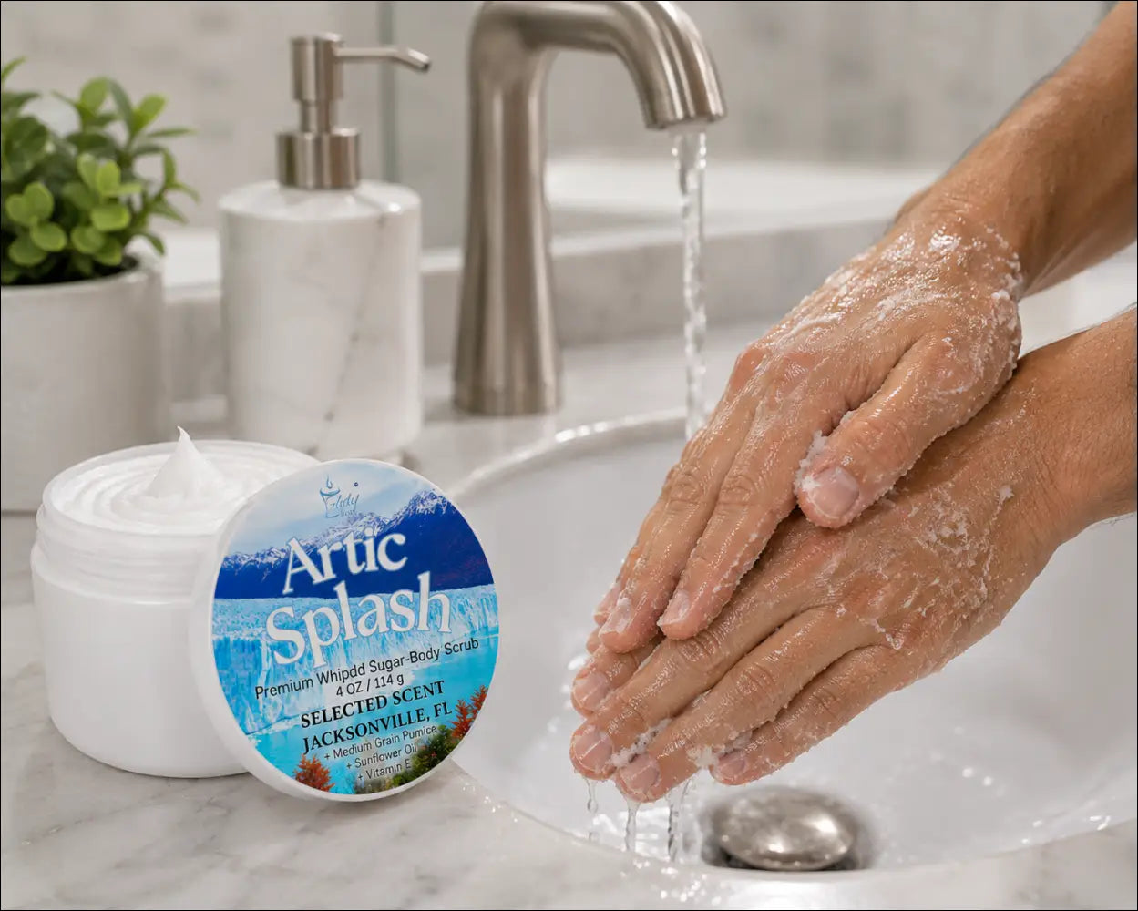 Premium artic splash whipped sugar body scrub