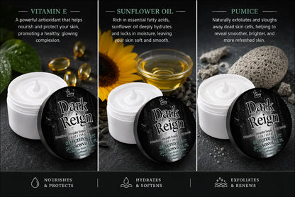 Premium dark reign whipped sugar body scrub