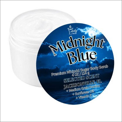 Premium midnight blue whipped sugar body scrub