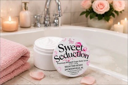 Premium sweet seduction whipped sugar body scrub